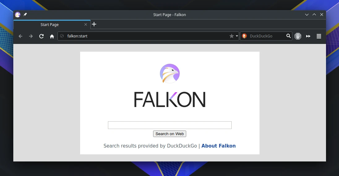 Falkon Browser LangitKetujuh OS