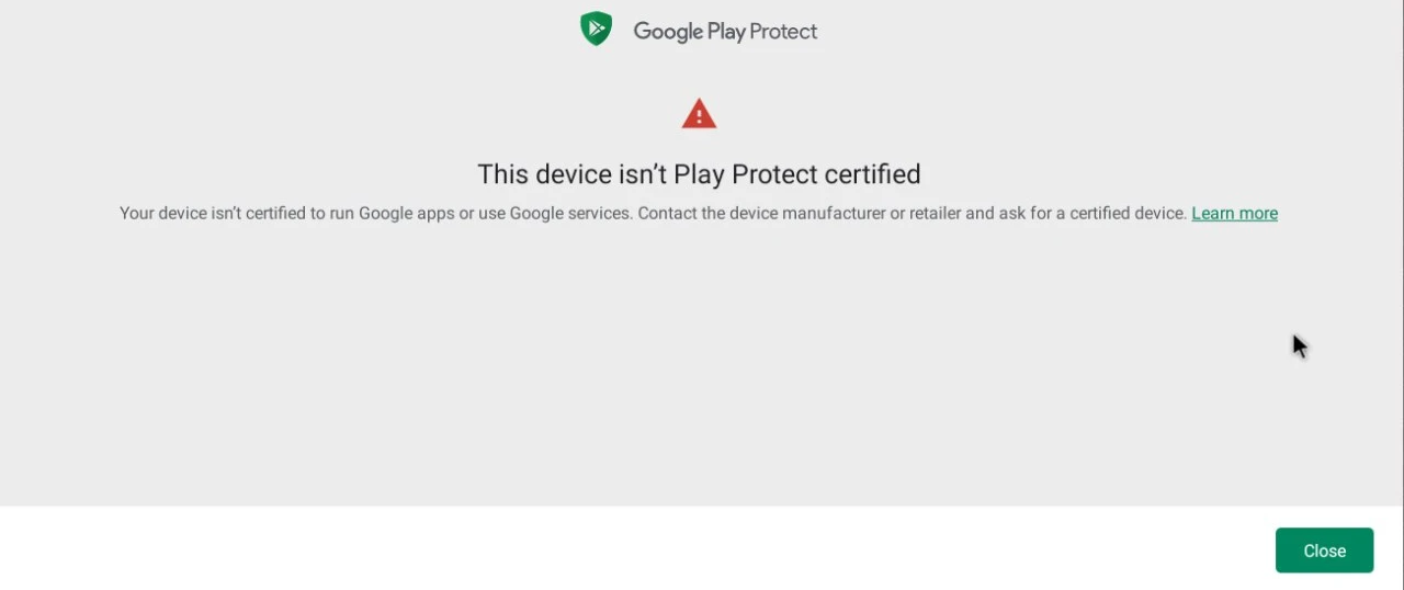 Waydroid not protect device LangitKetujuh OS